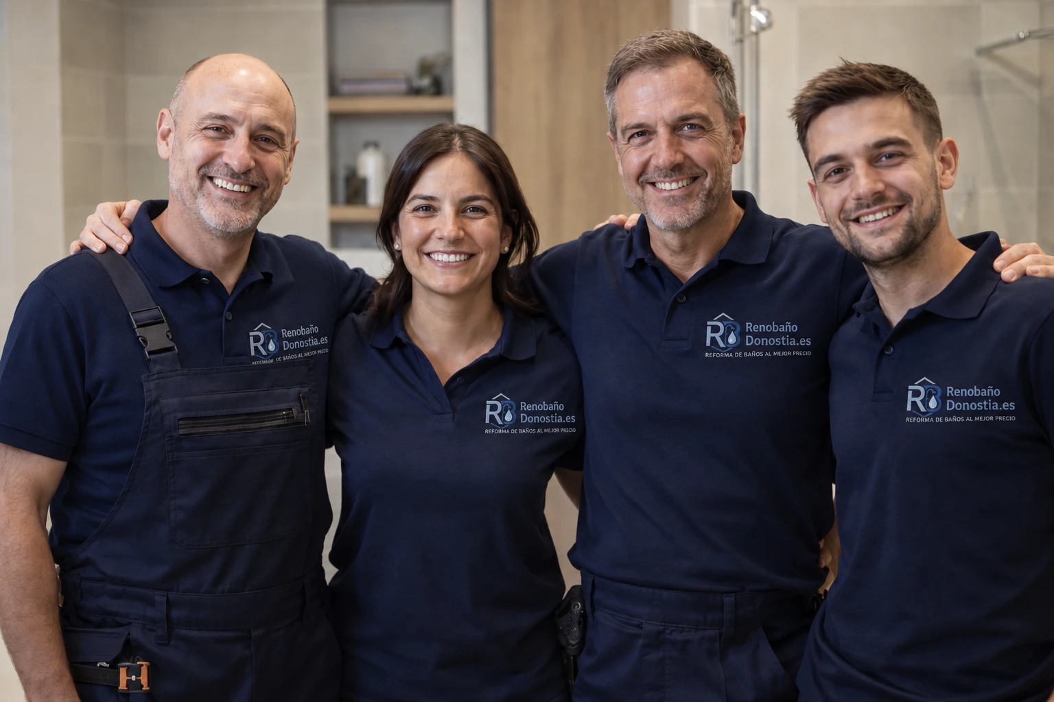 Equipo de Renobaño Donostia, especialistas en reforma de baños